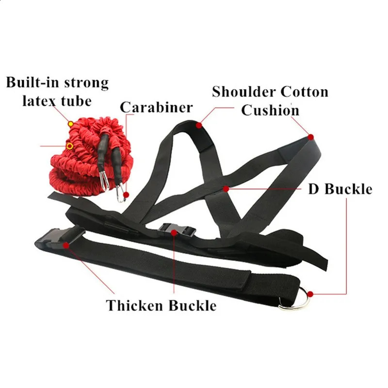 2-5m resistance band bungee jumping fitness speed coaching machine for agile running training sprint training latex gym rope exercise equipment 241118