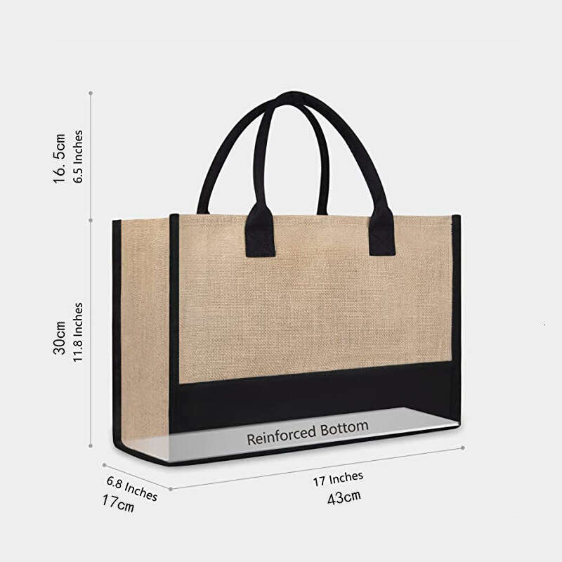 2024 Hot Selling Jutebag Fashionable and Simple Letter Tote Large Capacity Handheld Huangma Guangzhou Bag