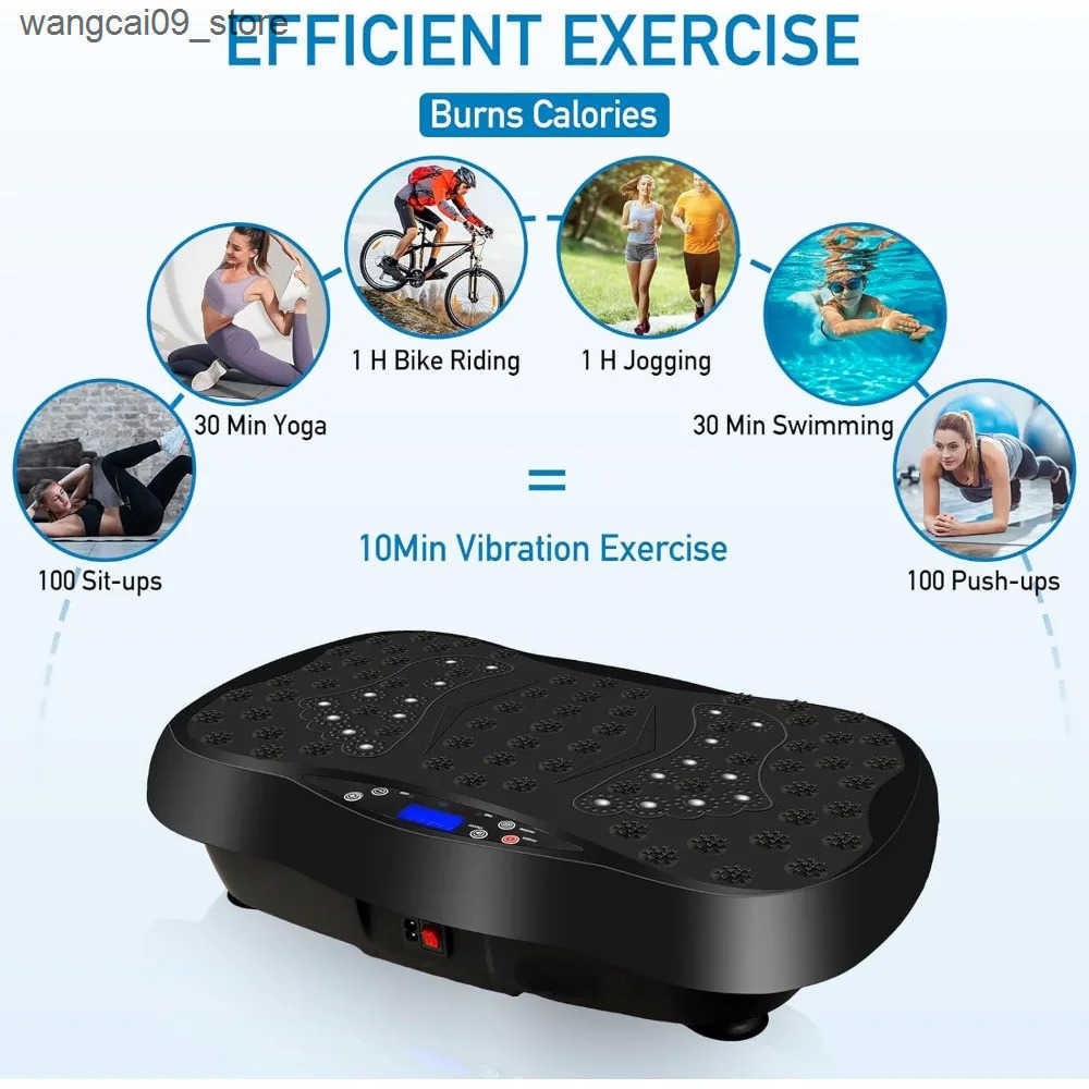 Electric massagers Vibration Plate Exercise Machine with Remote ControlVibration PlatformWhole Body Workout MachineFitness MachineFoots Massage J24111