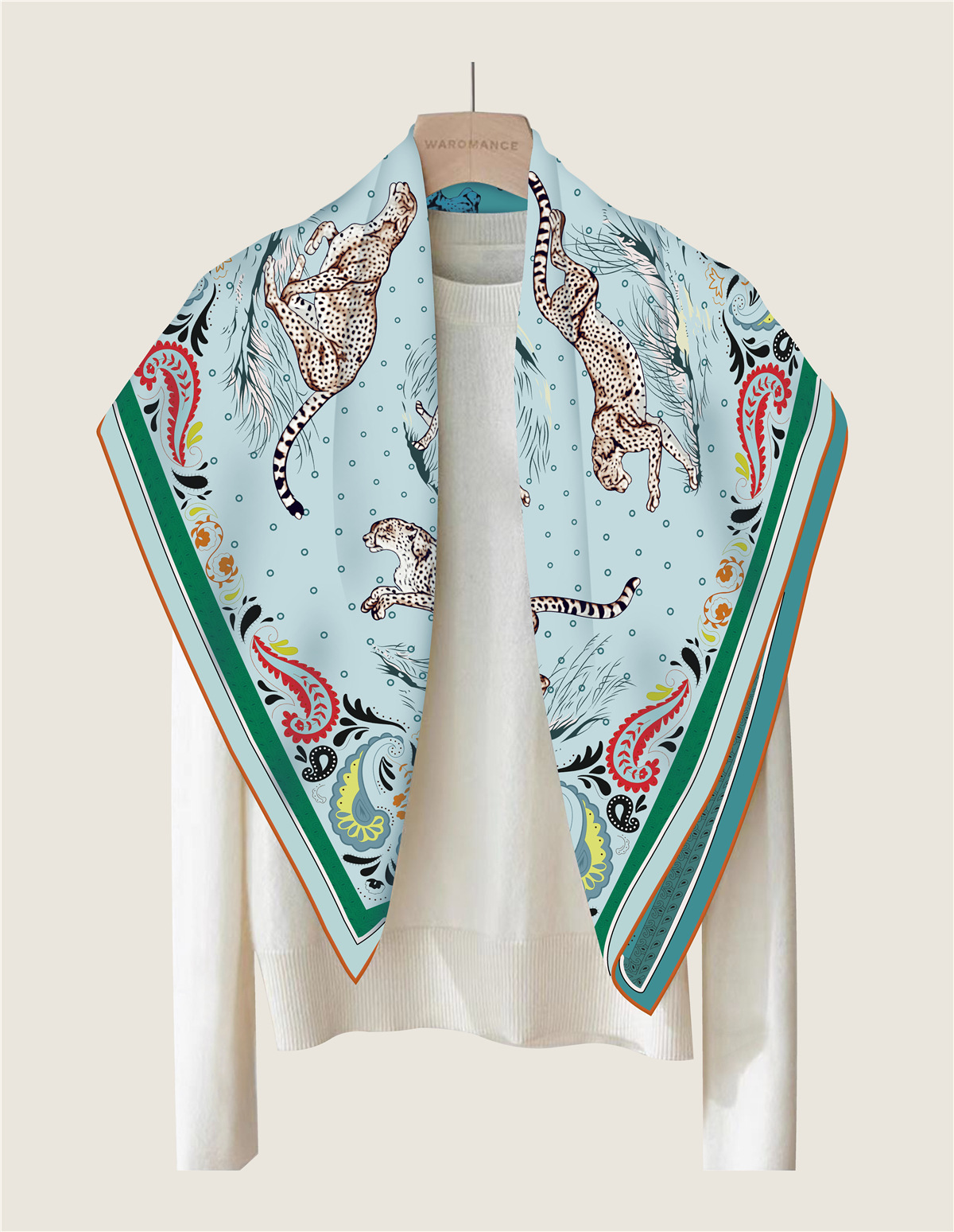 Two Sided Silk Scarf 90cm Women Hand Rolled Edge Scarfs Shawls 90 Silk Scarfs Square Large Bandanas Handmade Neck Foulard Femme Bag Bandana Christmas 