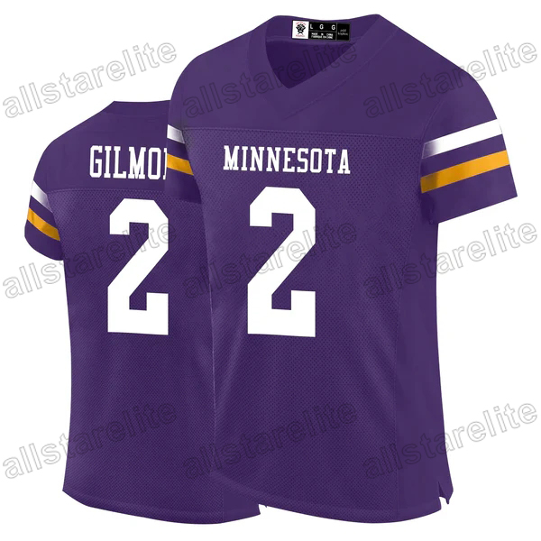 2024-25 Aaron Jones Justin Jefferson Football Jersey Addison TJ Hockenson J.J. McCarthy Randy Moss Ivan Pace Jr. 2 Gilmore Custom Men Women Youth