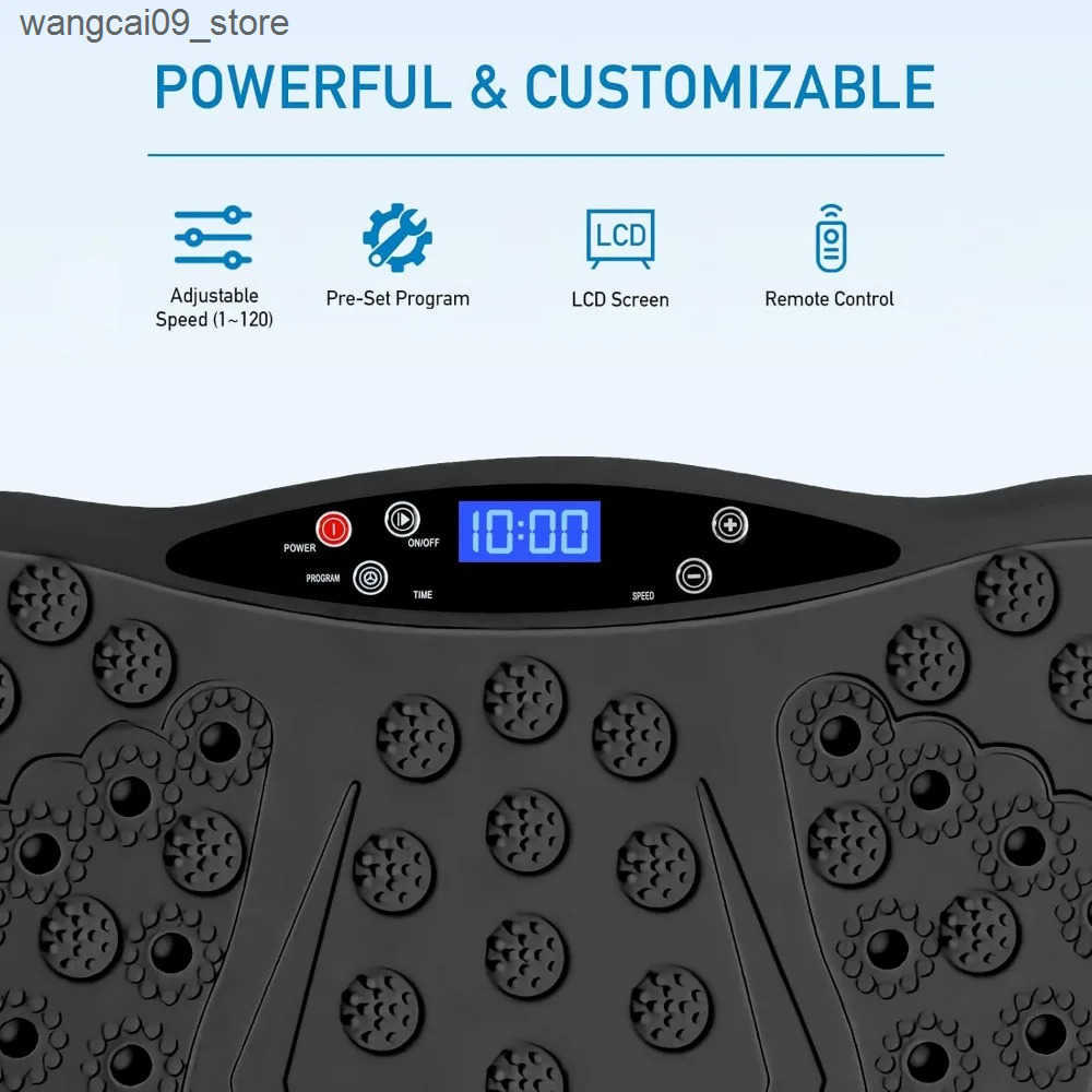 Electric massagers Vibration Plate Exercise Machine with Remote ControlVibration PlatformWhole Body Workout MachineFitness MachineFoots Massage J24111