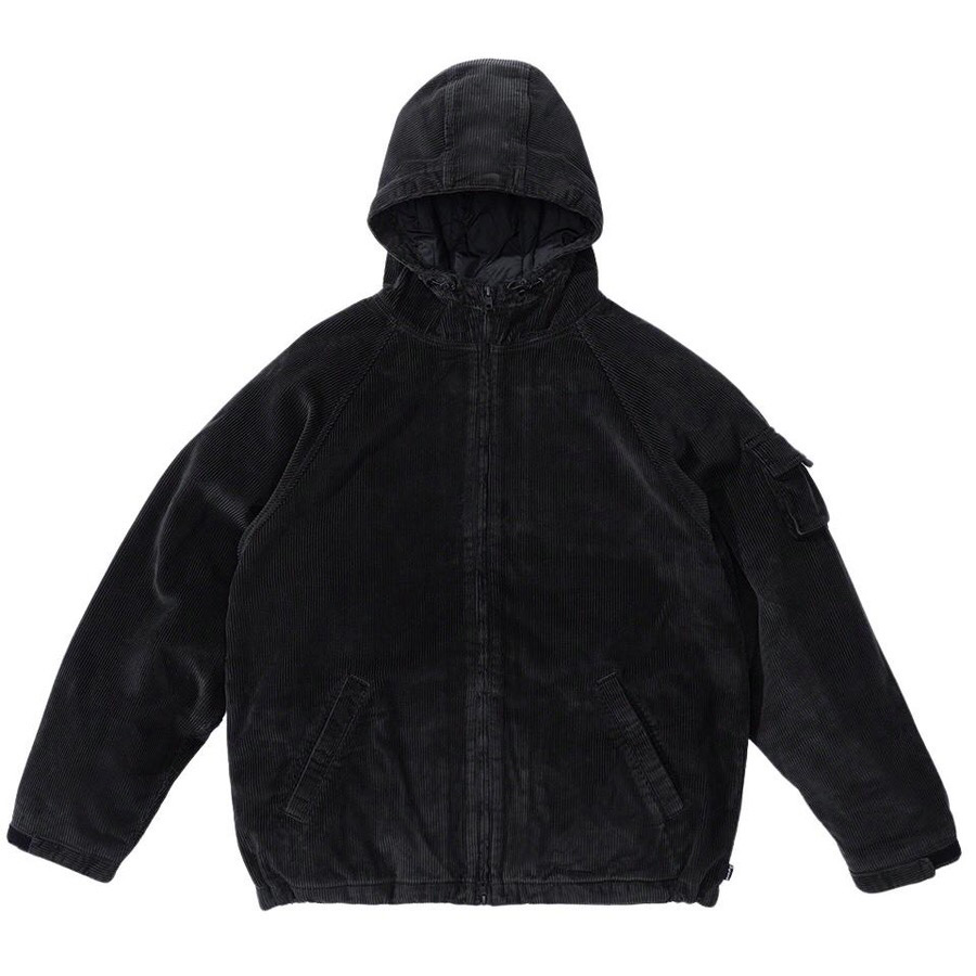 Corduroy Hooded Jacket Sweatshirt Fashion Men Women Hoodies Skateboard Hip Hop Autumn Winter High Street Unisex Streetwear Hooded M