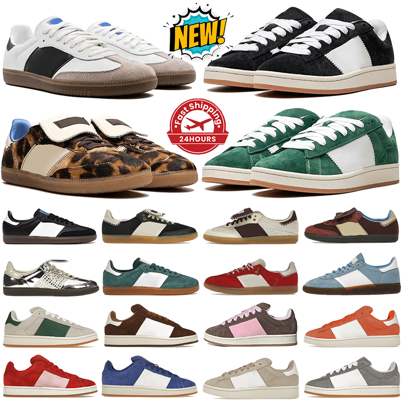 Designer Running Shoes Outdoor sneakers 00s Low Top Leather Trainers Sneaker Vegan Black White Gum Leopard Fox Brown Flat Shoe Mens Womens Sports Trainer US 5-11