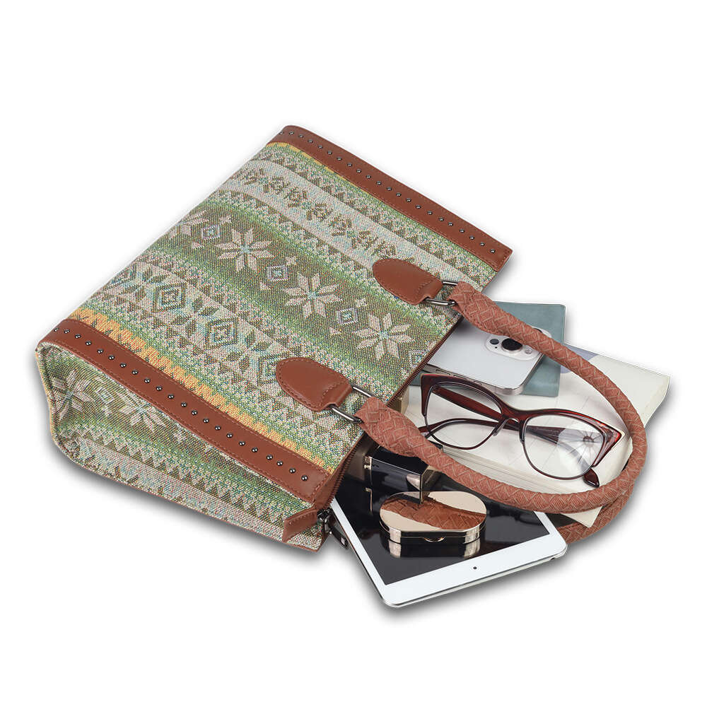 Hot selling Bohemian ethnic style tote bag, niche high-end sense, large capacity commuting versatile diagonal cross bag