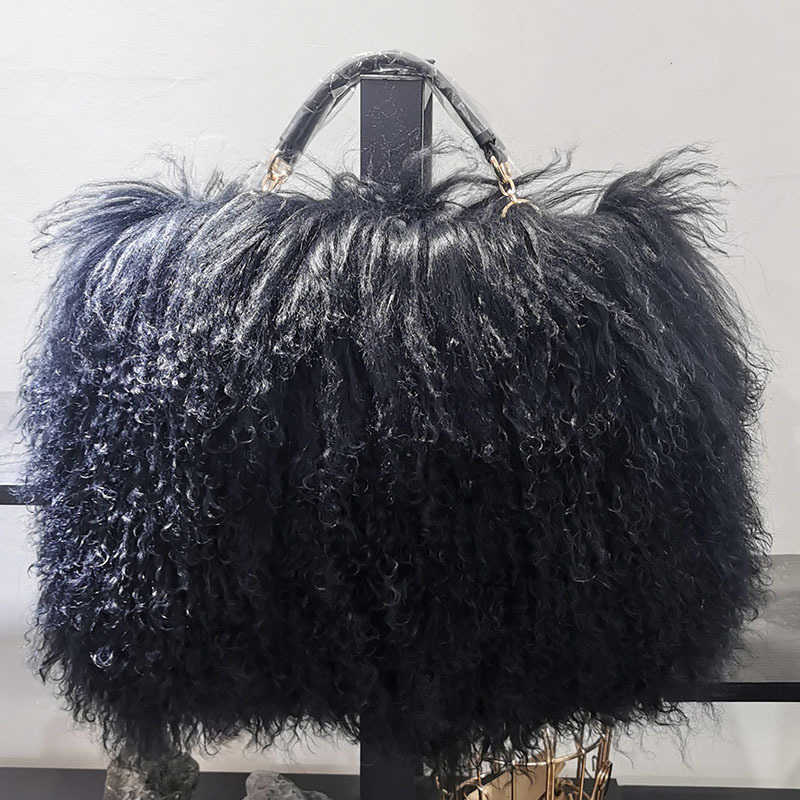 Totes Handbags Fur Tote Bag Beach Bag Single Shoulder Diagonal Crossbody Bags Tassel Fur Designer Bag 241104