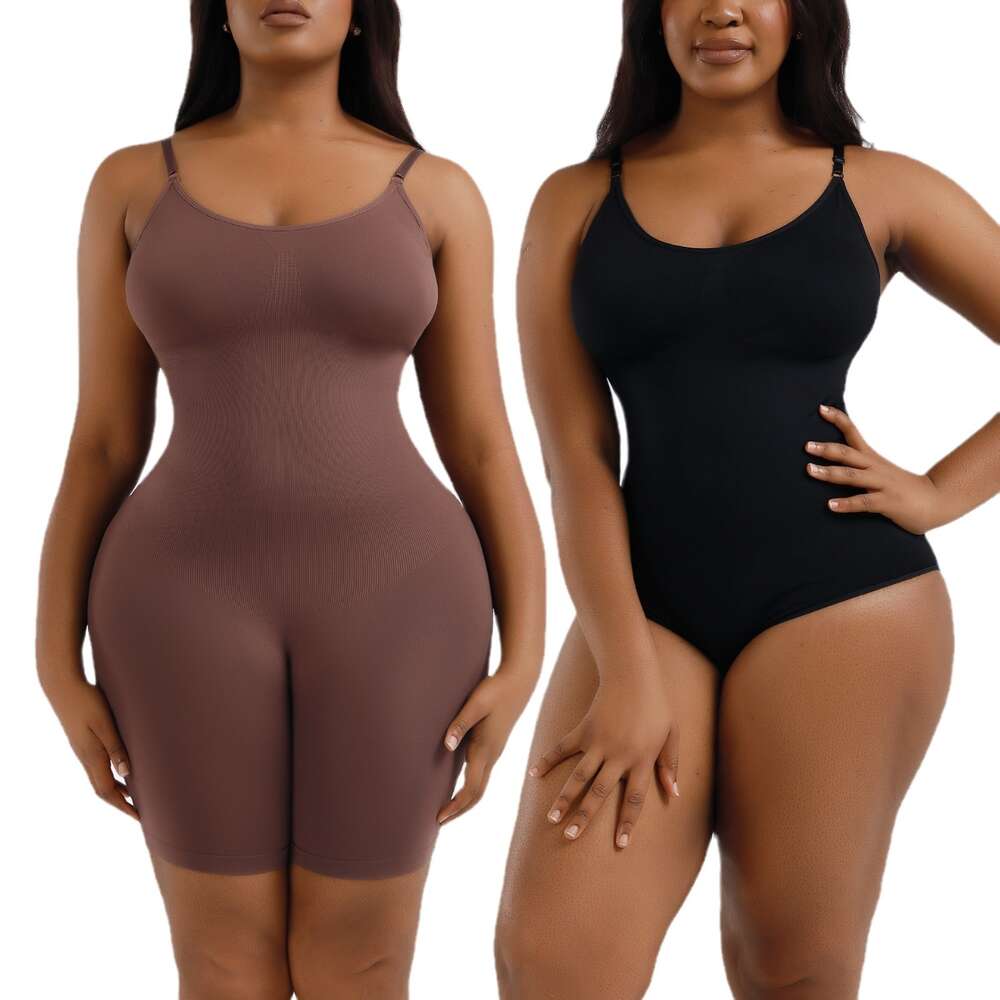 Large Size Postpartum Buttocks Lifting Seamless Shapewear for Women's Corsets, Full Suspender, Belly Tightening, and Body Beautifying Jumpsuit F4