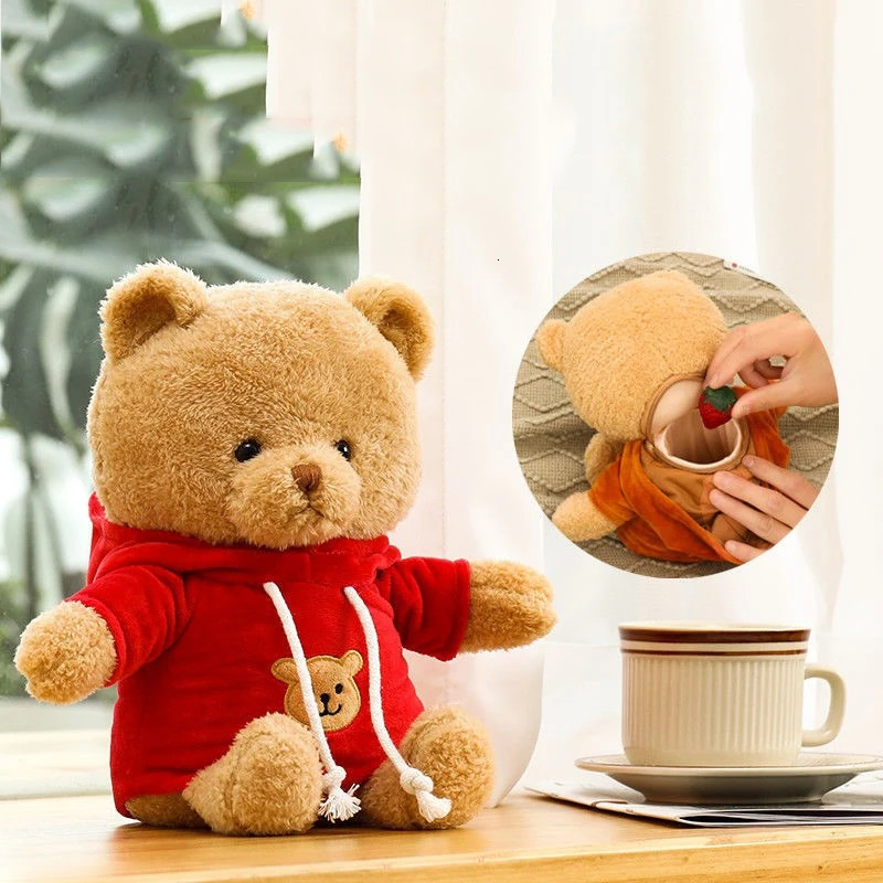 30/40cm Plush Bear Hidden Safes Storage Safe Compartment Sight Secret Stash Box Creative Gift for Money Jewelry Kids Doll Bear 240408