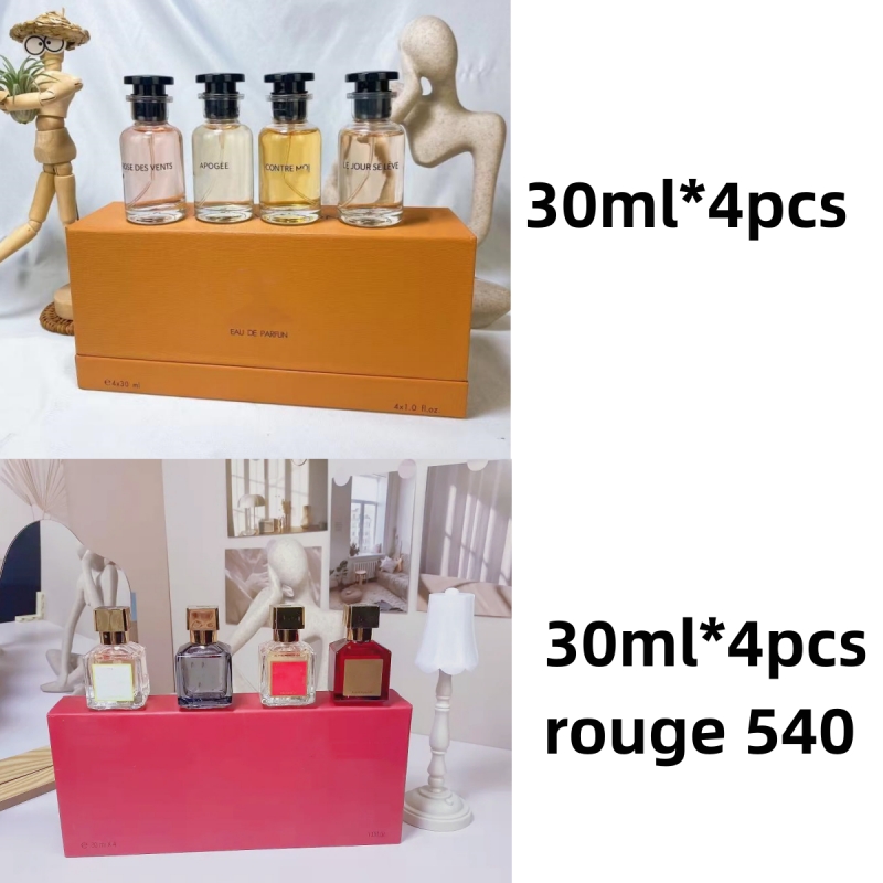 On sale luxuries designer perfume water tweed 30ml*4pcs Perfume Set Rose Des Vents Le Jour Se Leve Contre Moi Parfum Long Lasting Smell EDP Fragrance Spray Gift Box