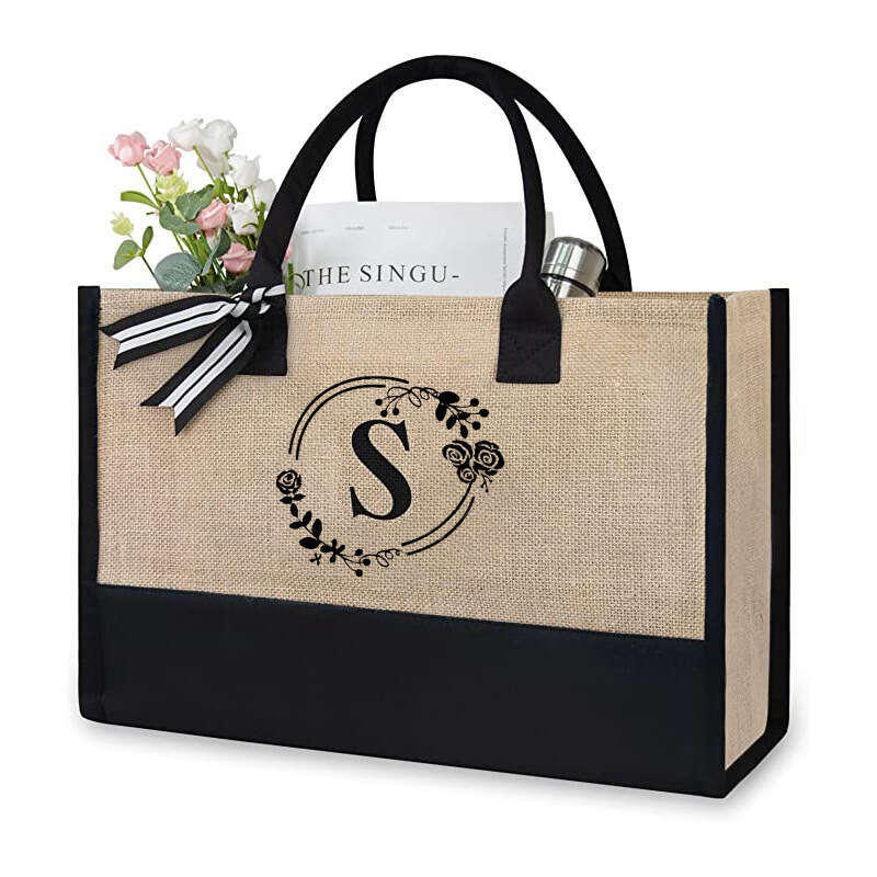 Huangma Fashion Simple Letter Tote for Women, Large Capacity Shopping, Working, Commuting Bag