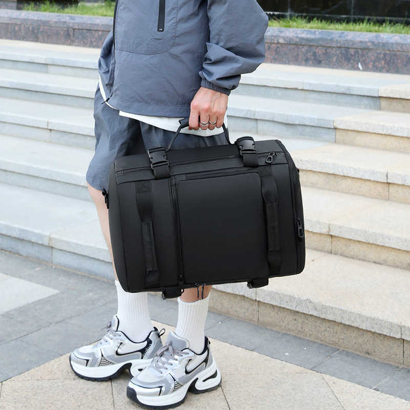 New Men's and Women's Travel Backpack Business Large Capacity Laptop Backpack Multi functional Single Shoulder Crossbody Bag