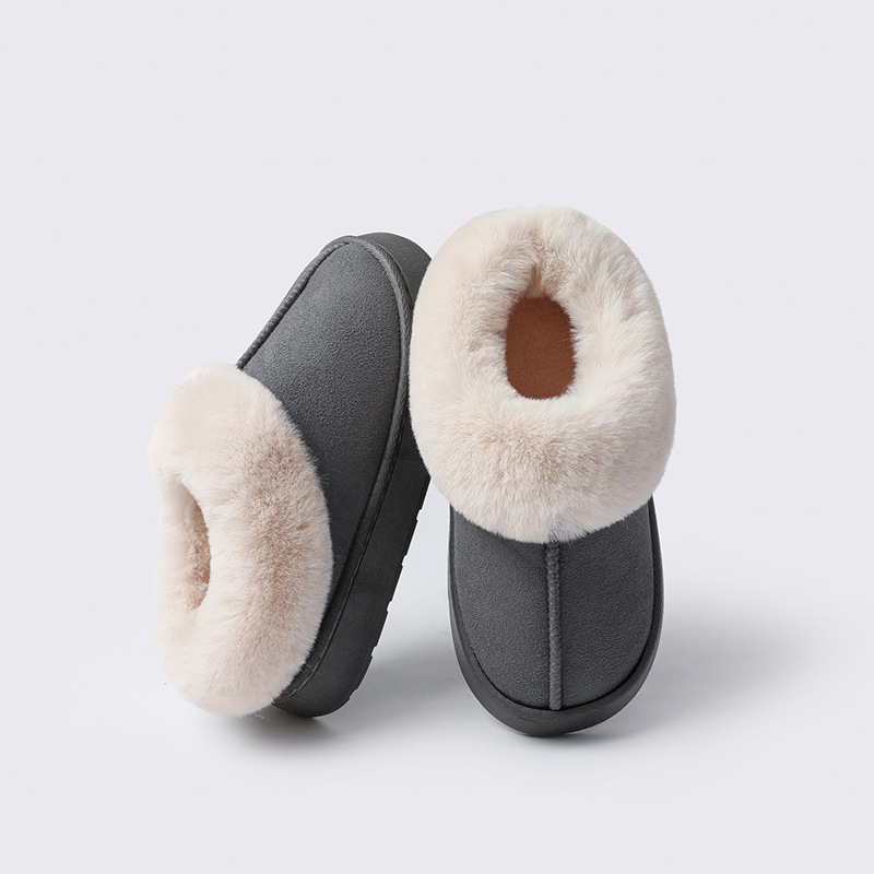 New Men's and Women's Autumn/Winter Minimalist Warm Plush Thick Slippers Free Shipping.