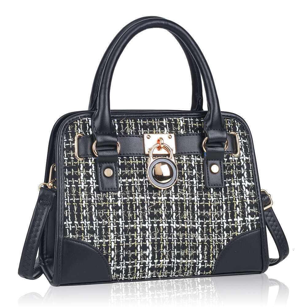 New tote hanging clock fashion women's bag, simple high-end commuting mother and child bag