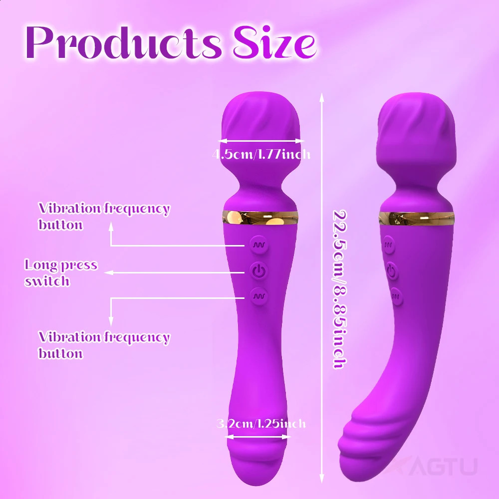 2 Motors Vibrator for Women Clitoris Stimulator G Spot Dildo AV Magic Wand USB Rechargeable Adult Goods Female Sex Toys 250410