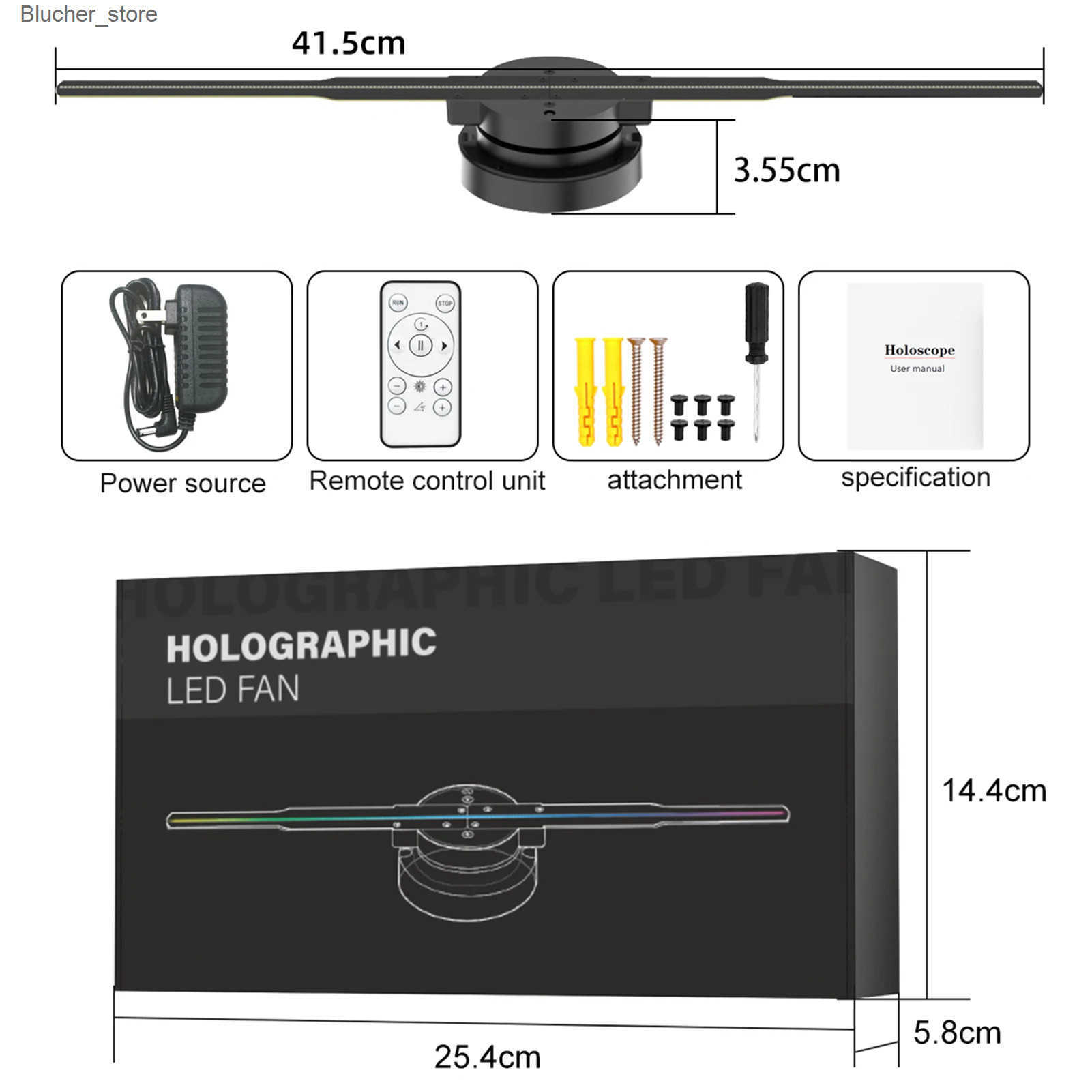 Projectors PD42 3D Hologram Projector Advertising Display Fan Wall-mounted Player 3D Naked Eye HD LED Photo Video Fan with 244pcs LED Light J241118