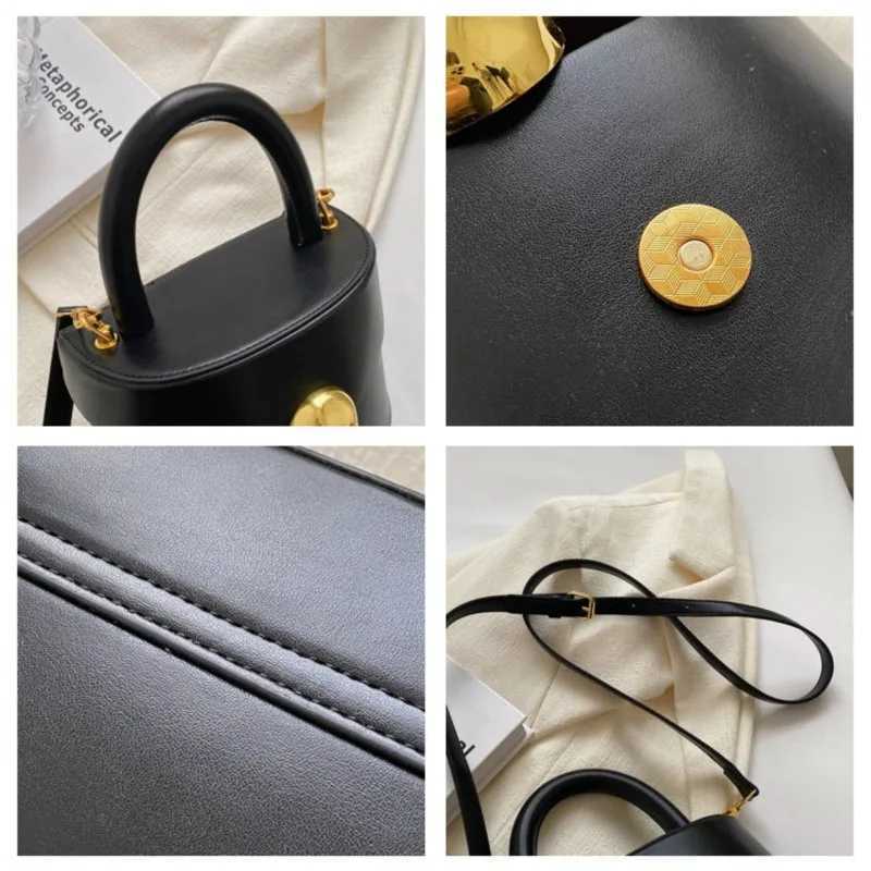 JIAERDI Vintage Black Messenger Bag Wen Leather Handle Bucket Bag Purse Ladies Fi Versatile Crossbody Bags Bolsos Z250226