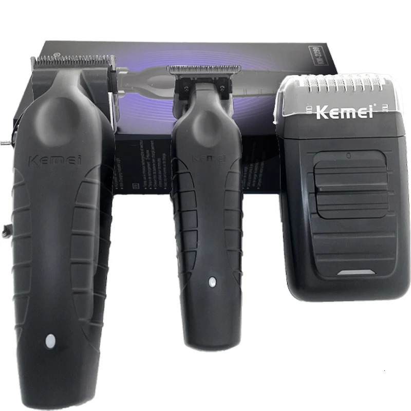 Kemei KM-2296 KM-2299 KM-1102 Professional Hair Clipper Kit Electric Shaver Male Hair Cutting Machine Mens Trimmer Machine 240418