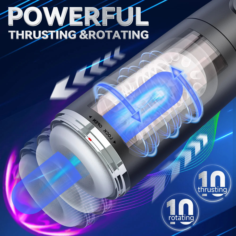 6in1 Advanced Male Masturbator Powerful Telescopic Rotating Electric Penis Pump Visual Oral Sex Toy for Men 241118