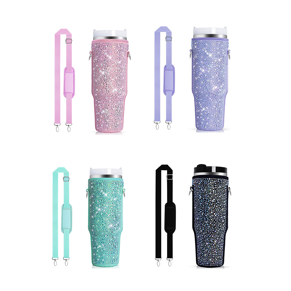 Stanley Cup Accessories 40 oz Water Bottle Carrier Bag with Phone Pocket for Stanley Tumbler Holder with Strap