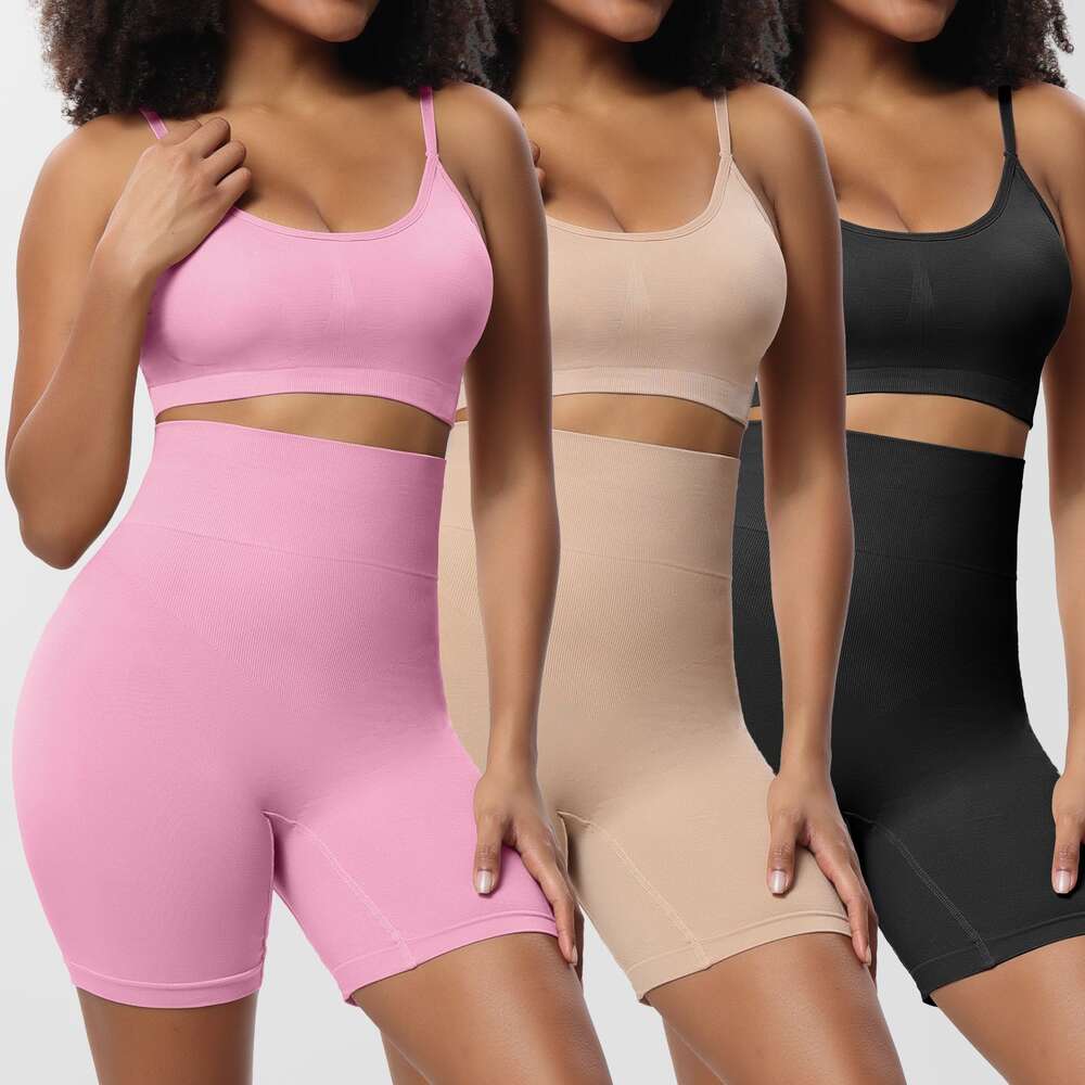 Underwear for Women with Large Chest and Small Appearance, No Steel Ring Suspender, Sports Set, Bra Waist Tightening Pants, Buttocks Lifting PantsF418