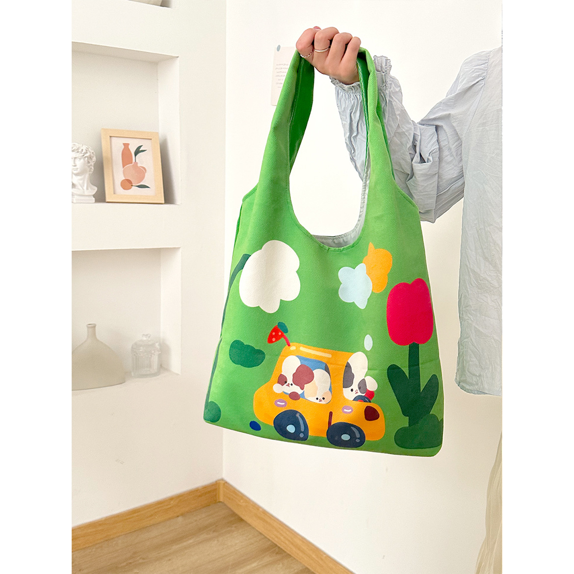 Customized Cute Printed Spring Bloom Orla Kiely Handbag Washable Canvas Shoulder Shopping Bag Po 240807
