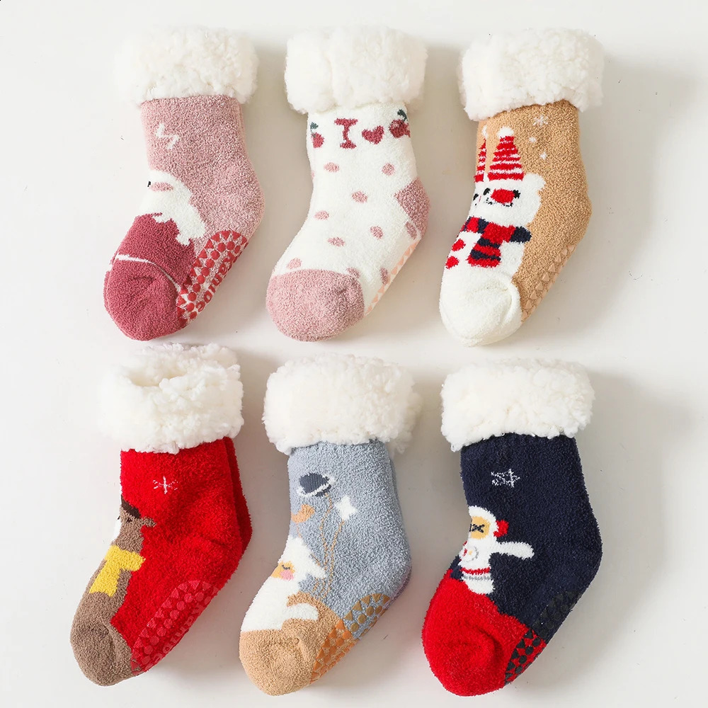 born winter anti slip long socks with printing for young children girls boys and children high socks for warm knees during the Year 241118