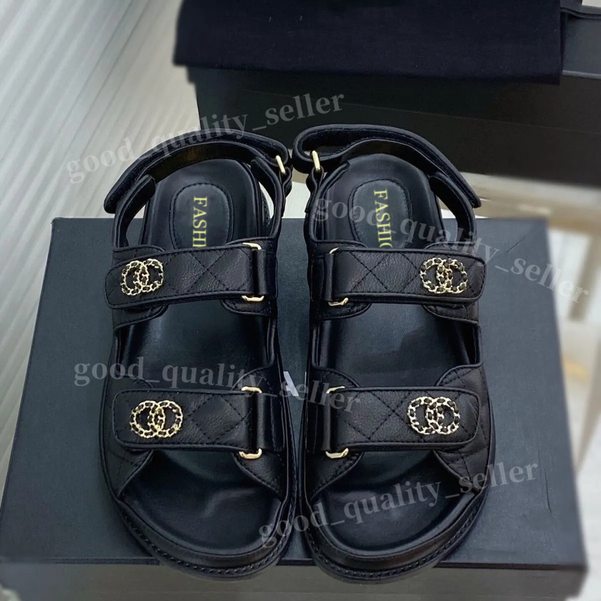 designer sandals womens sandals dad sandals luxury sandals Genuine leather slippers slides summer beach strap sandal top fashion sandal shoes size 35-42