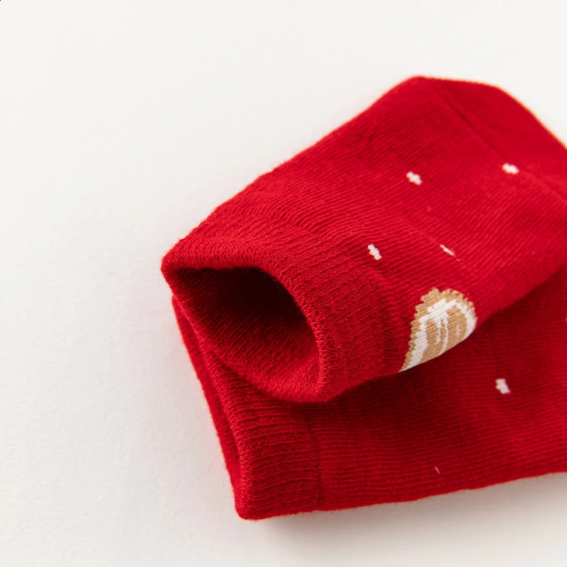 Dave Bella 2 pairs of childrens cotton socks cotton red group boys and girls Christmas socks baby socks DB4238061 241118