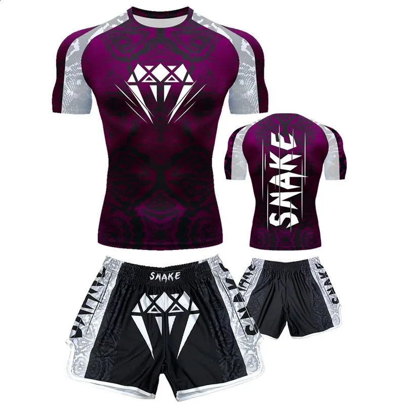 2024 MMA Boxing Short Sleeve Childrens Suit Sports Mens and Womens Fighting Breathable Quick Drying Training Set 241116
