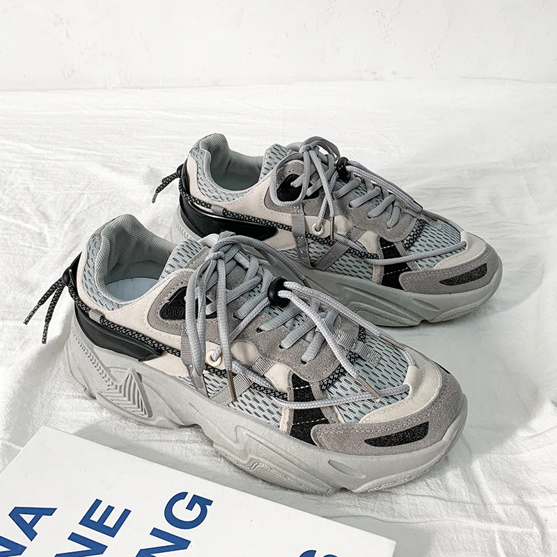 Men's thick soled dad Korean version trendy elevated sports and tourism men's shoes