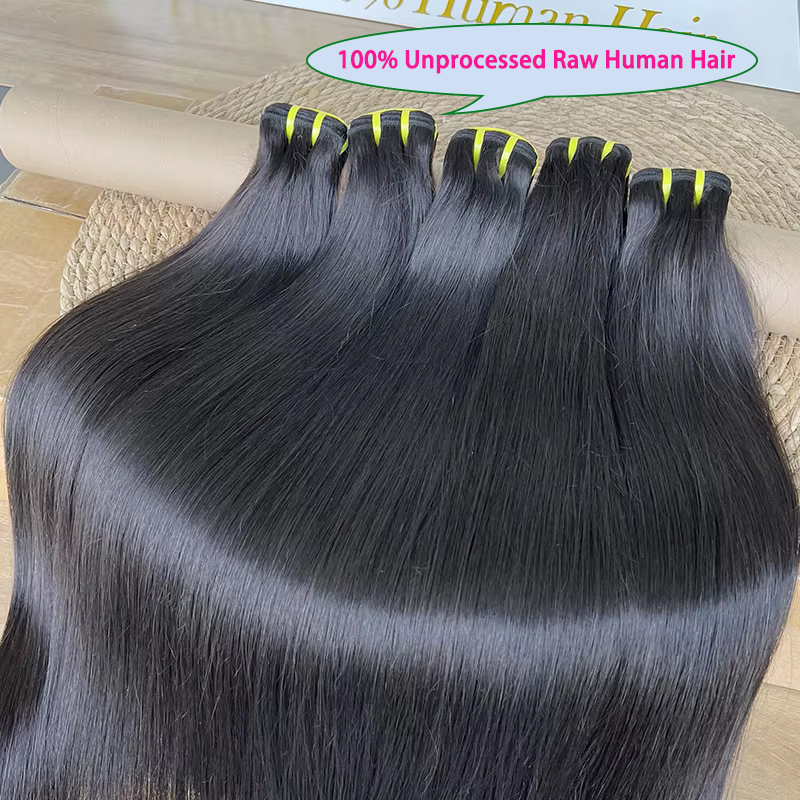 12A Vieamese Raw Bundles 100% Human #1B Natural Black Straight Unprocessed Hair Extensions Tissage