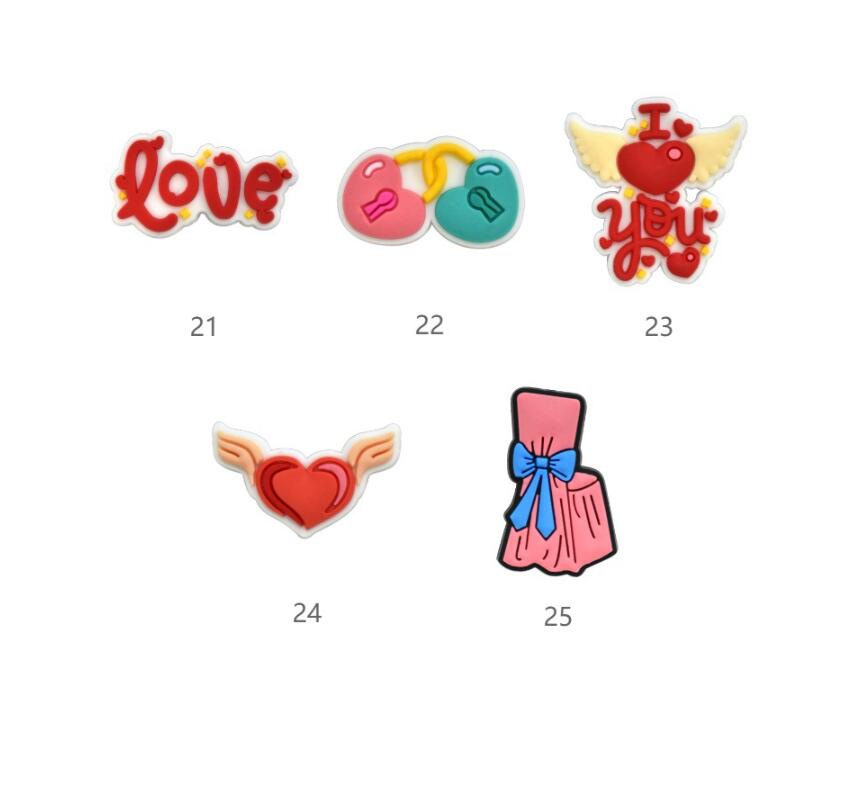 Shoe Parts Accessories valentine's day shoes flower clog shoes flower buckle shoes accessories