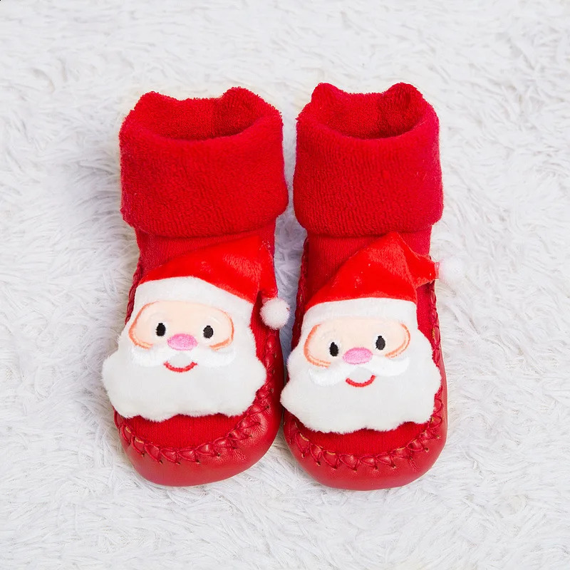 Merry Christmas Socks for Children Boys and Girls Knitted Warm Socks for Santa Claus Knitted Warm Socks for Autumn Year Decoration Socks 241118