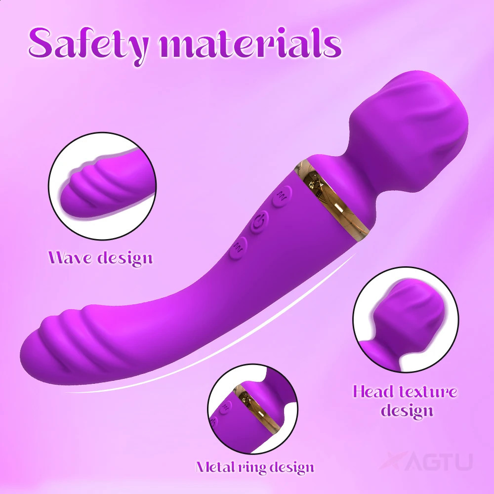2 Motors Vibrator for Women Clitoris Stimulator G Spot Dildo AV Magic Wand USB Rechargeable Adult Goods Female Sex Toys 250410