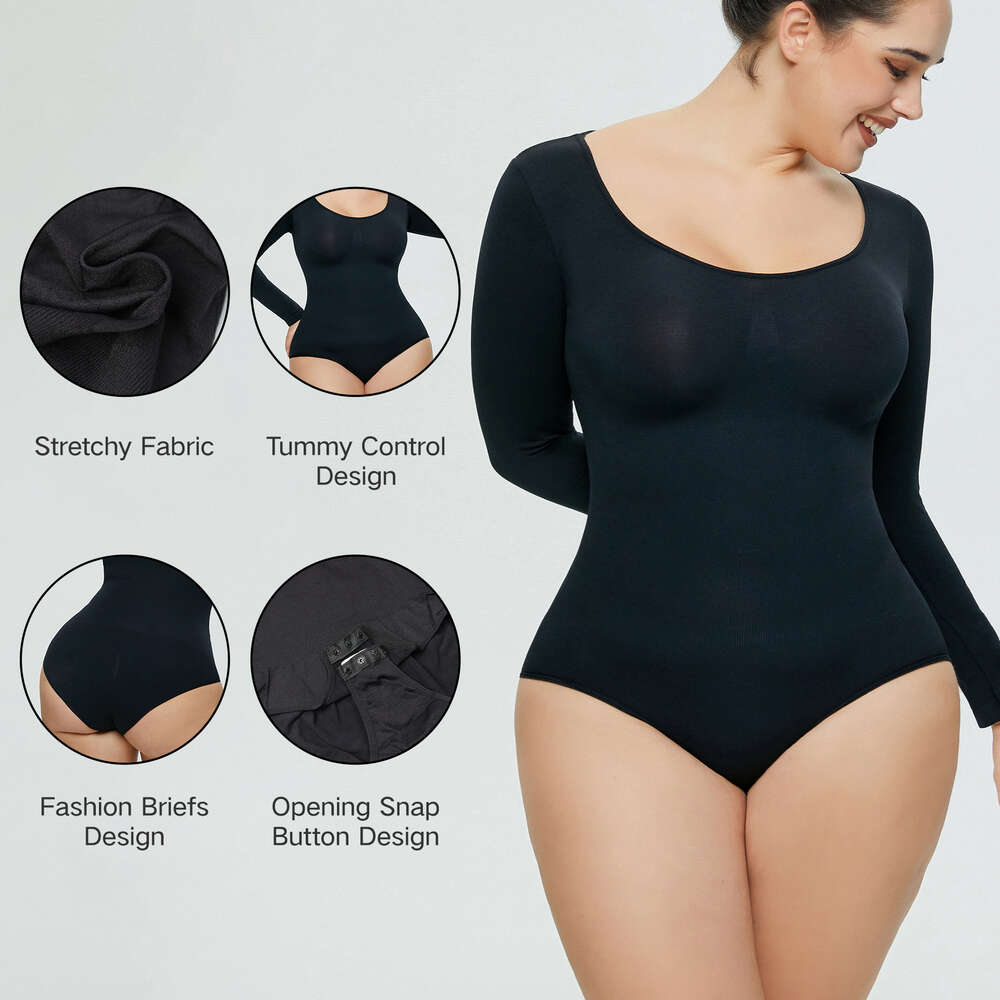 Women's Long Sleeved Corset Jumpsuit, Body Shaper Seamless Jumpsuit F41827