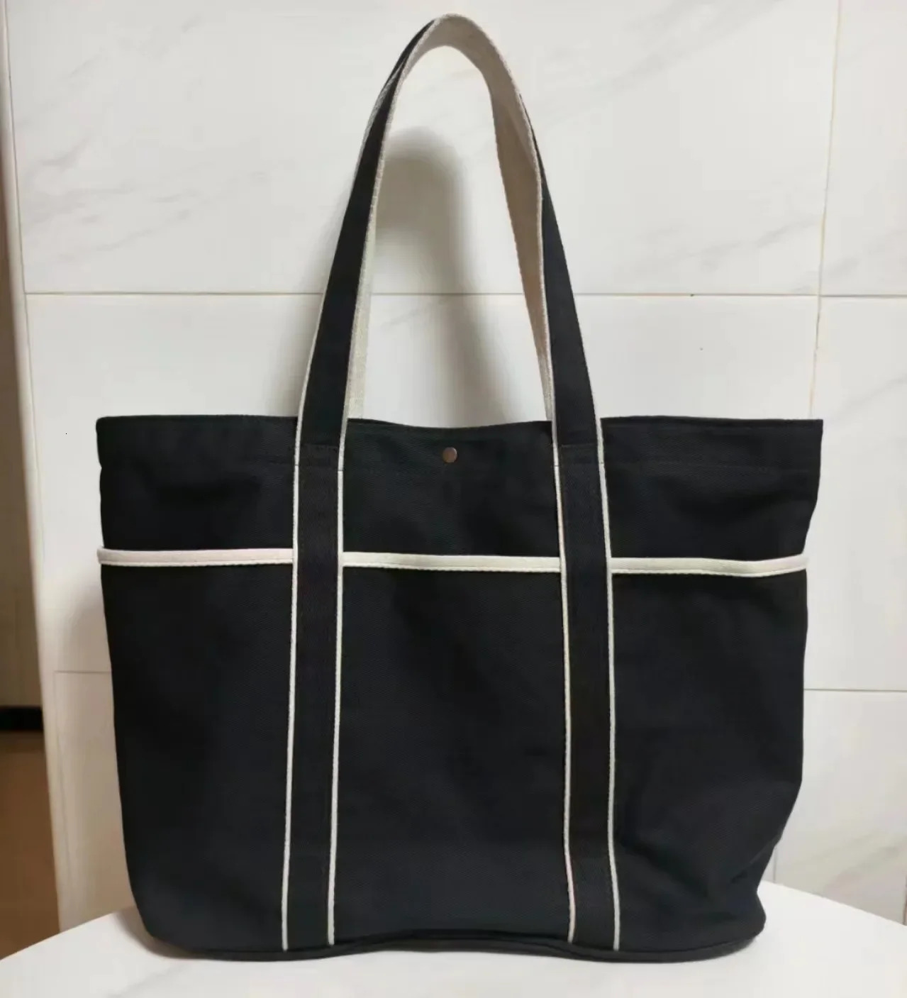 New Canvas Handbag Shoulder Tote Yoga Beach Bag Outdoor Sports Cotton Fabric Pleated BagVoyage