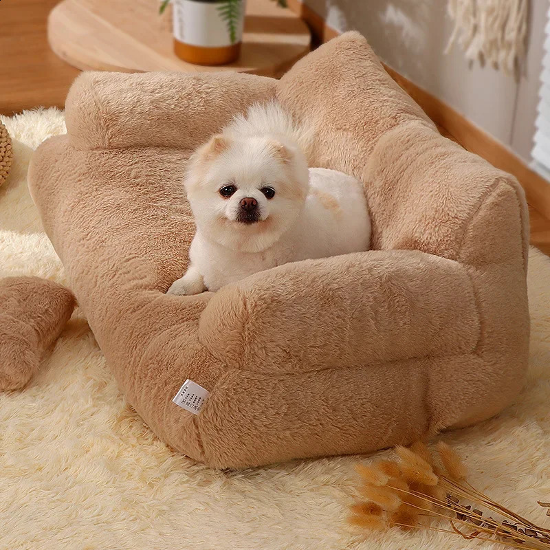 Winter House Plush Sofa Washable Pet Nest Bed Thick Comfortable Mat Dog Sleep Cat Furniture 241115