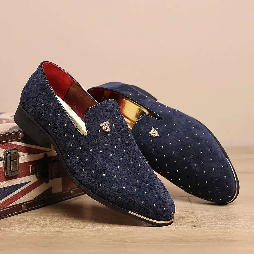Men Leather Dress for Man Slip on Loafers Elegant Fashion Men's Flats Club Party Shoes Male atos Hombre 47f6