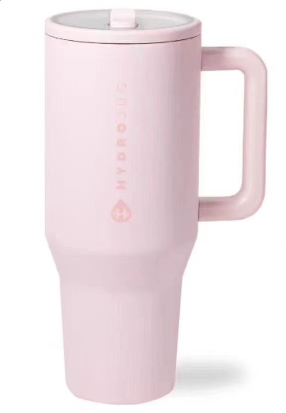 32oz car cup stainless steel Traveler American style insulated ice cream cup portable straw handle cup water cup 241025