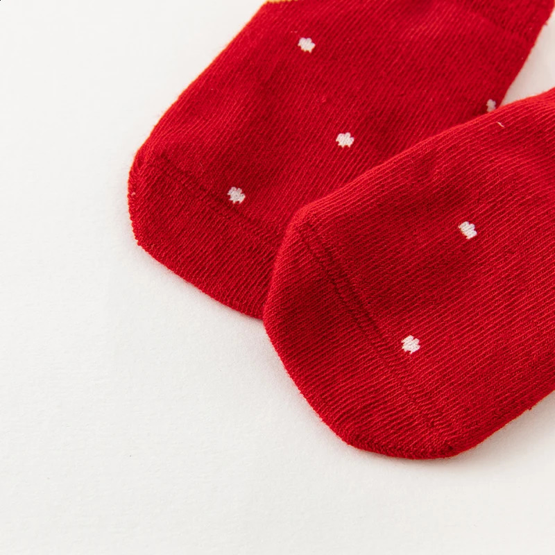 Dave Bella 2 pairs of childrens cotton socks cotton red group boys and girls Christmas socks baby socks DB4238061 241118