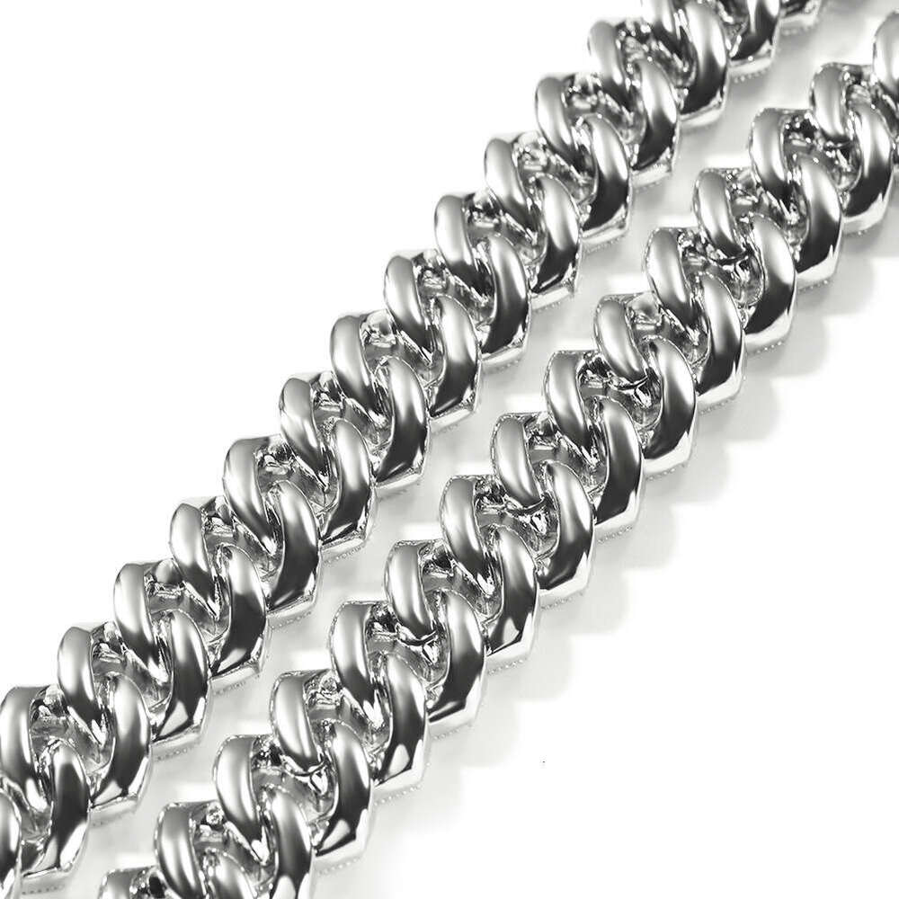 Pass Dia Tester Gra Certificates 20mm Width One Row Sterling Sier Vvs Moissanite Cuban Link Chain Necklace NO2