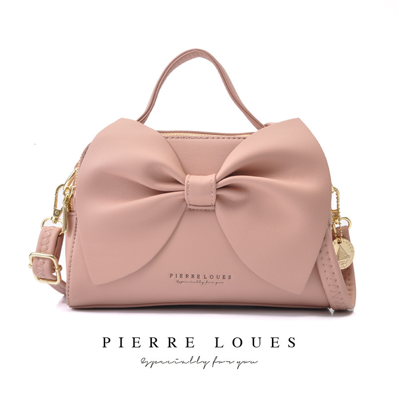 2024 New Korean Bow Shoulder Women's PIERRE LOUES Crossbody Bag