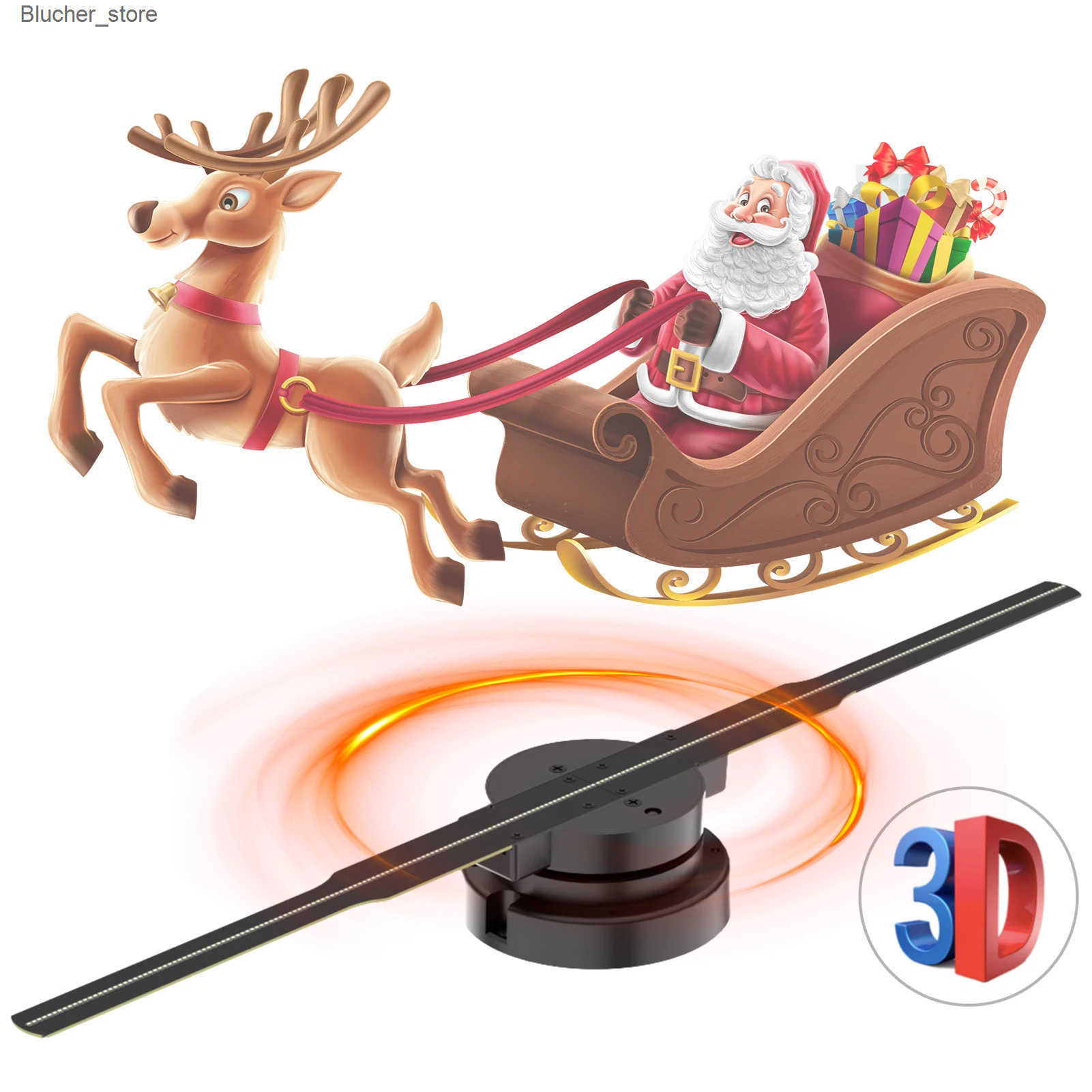 Projectors PD42 3D Hologram Projector Advertising Display Fan Wall-mounted Player 3D Naked Eye HD LED Photo Video Fan with 244pcs LED Light J241118