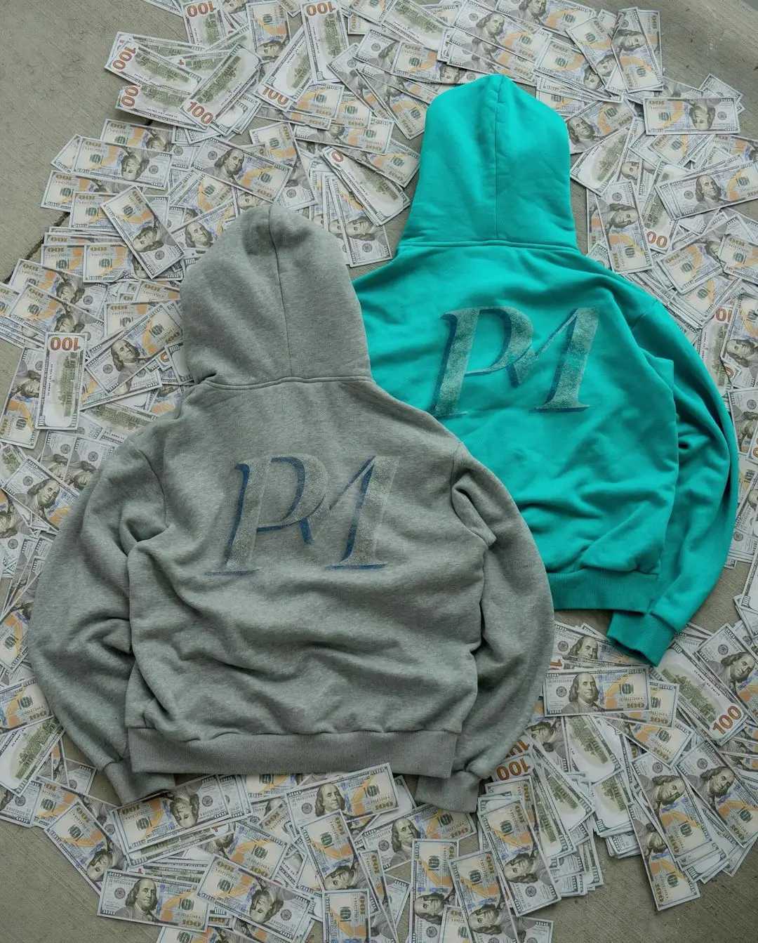New Arrival Money printed sweatshirts zip up hoodies for street mens wear oversi harajuku y2k top casual hoodies tracksuit mens wear Z241118