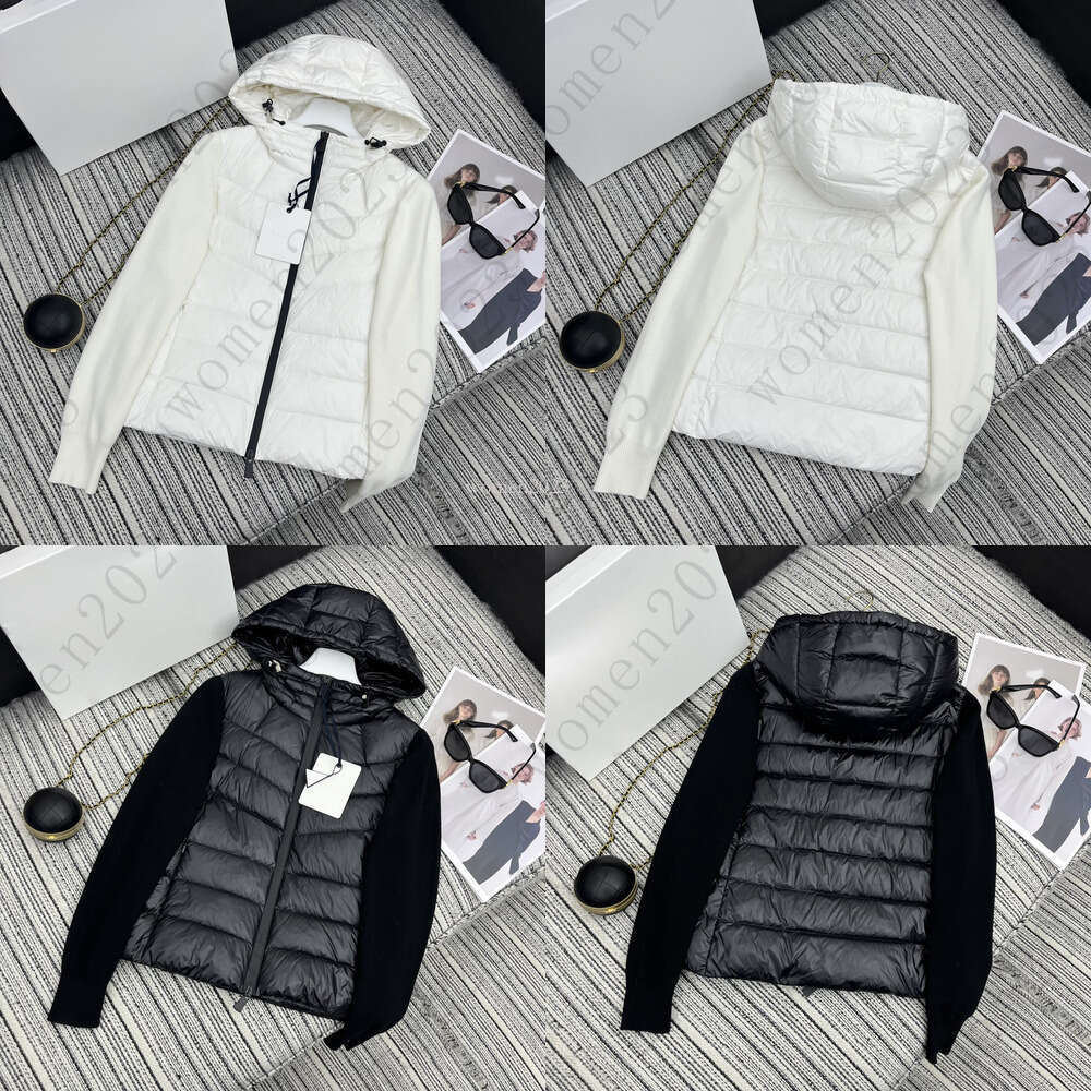 women down jacket designer women down jacket brand Knitted sleeve coat fashion logo warm jackets women hoodie down coat winter casual vacation jacket Nov 18