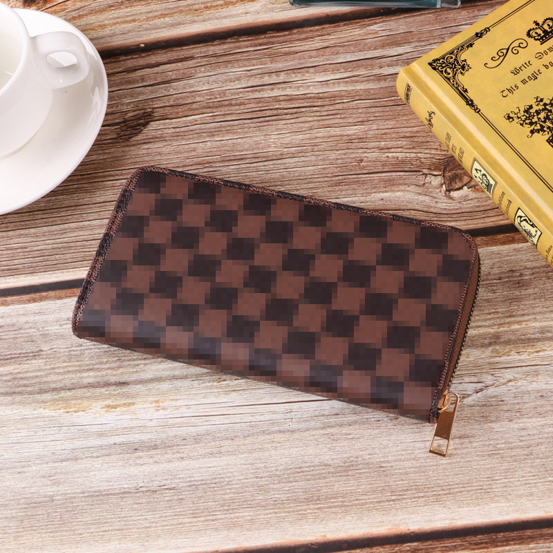 Womens purse in hand convenient storage bag multi card slot old pattern zipper bag