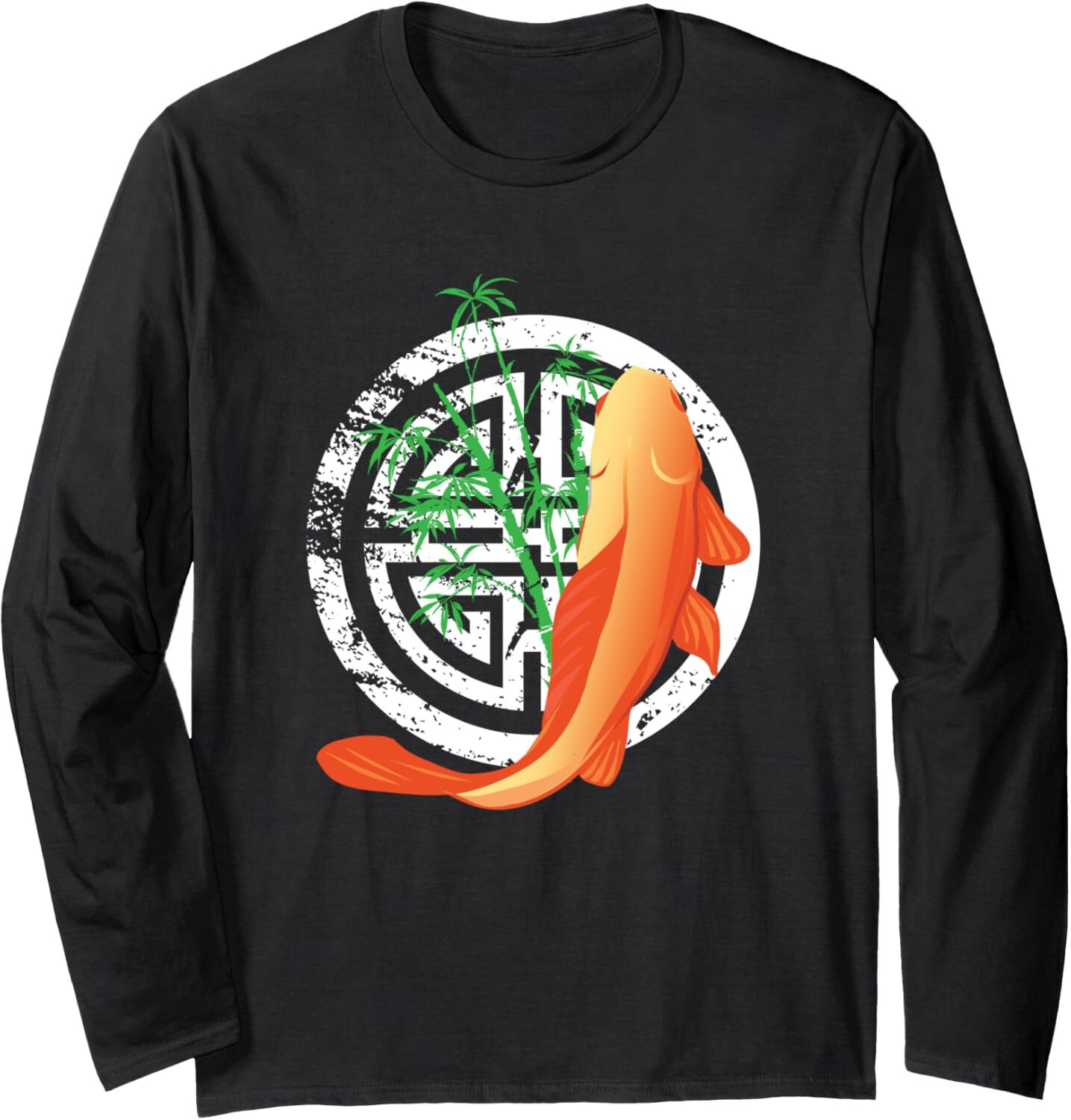 Long Sleeve Shirts for Men sweatshirt Orange Koi Fish Graphic Design Gift, Yoga Meditation Long Sleeve Tee Streetwear Casual tops clothes
