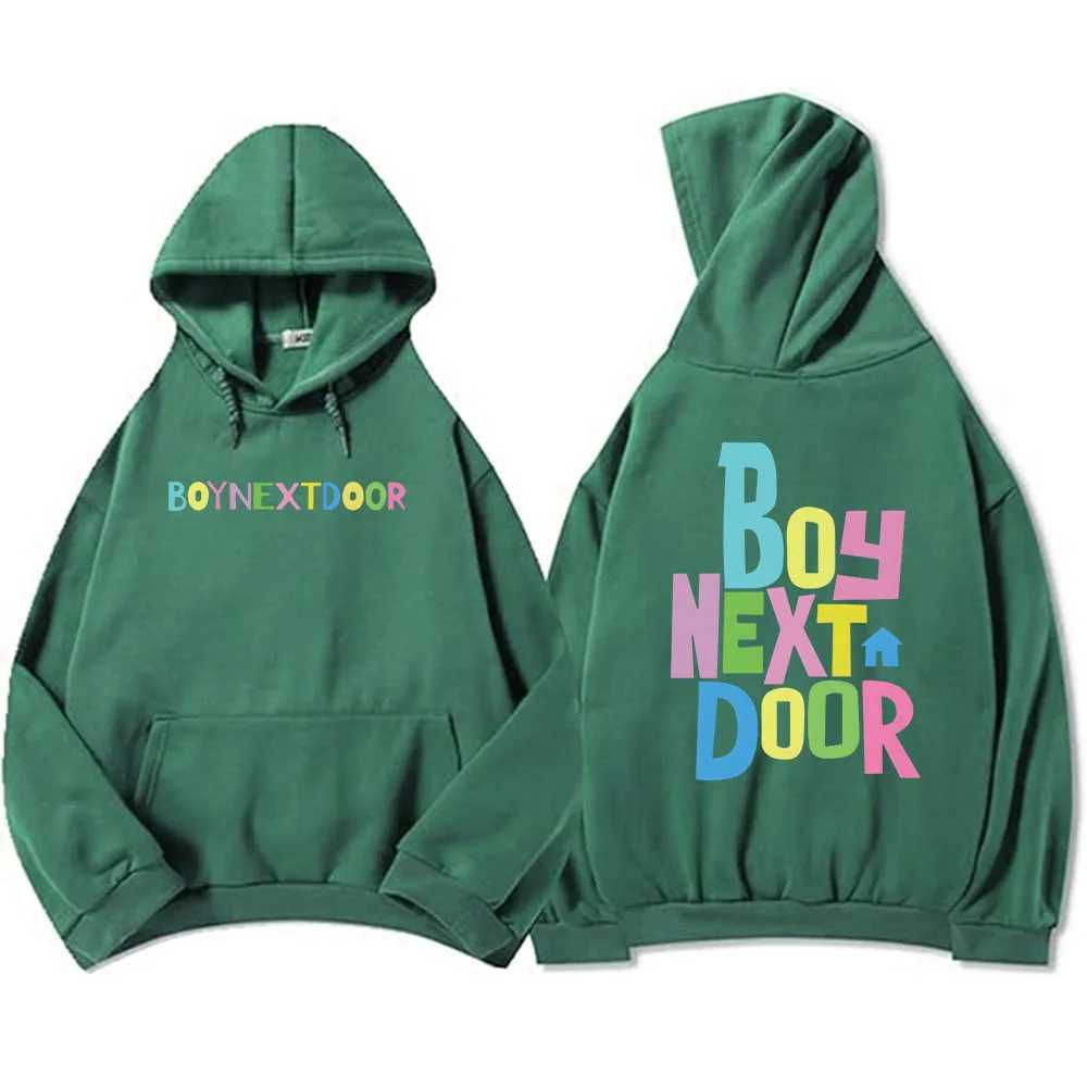 High Quality BOYNEXTDOOR Band Hoodies Sudaderas Mens/Stationery Long Sve Casual Hooded Plow Sweatshirt Korean Molet T241118