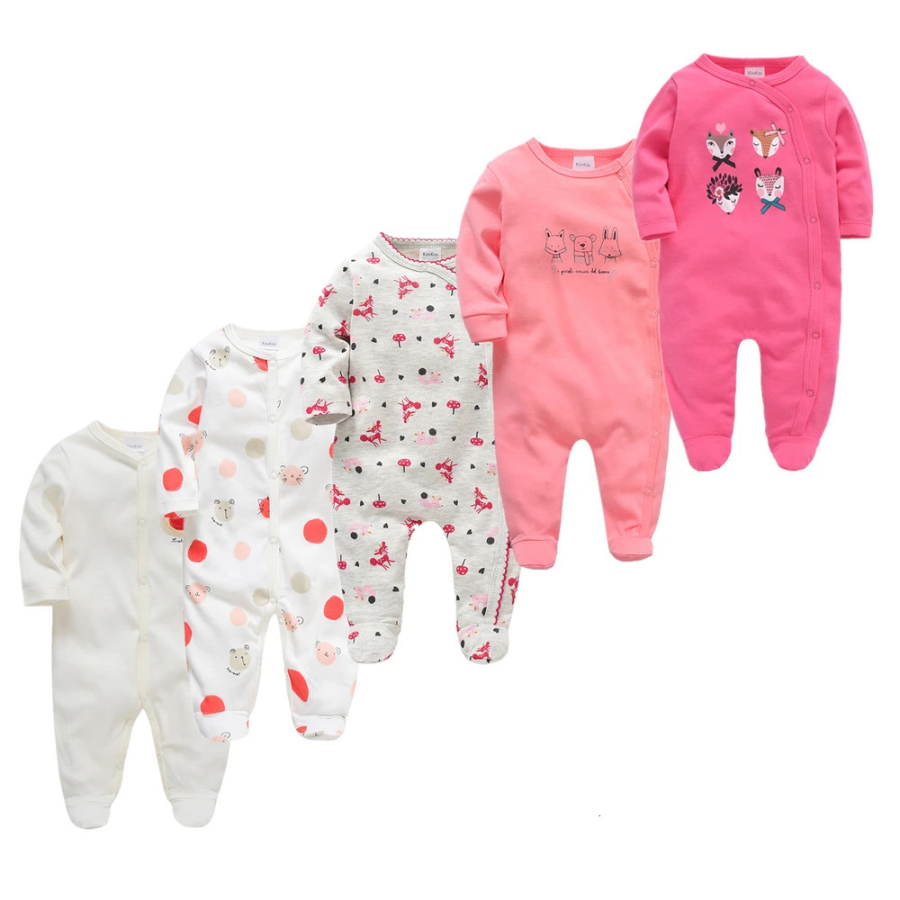 Honeyzone 5pcs Baby Pyjamas Girl Boy Pijamas Bebe Fille Cotton Breathable Soft Ropa born Sleepers Pjiamas Pajama 241118