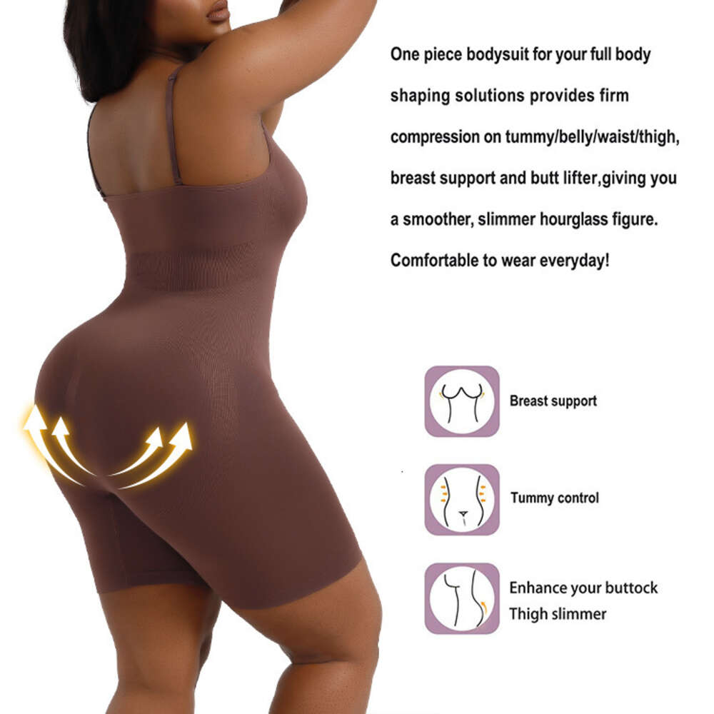 Large Size Postpartum Buttocks Lifting Seamless Shapewear for Women's Corsets, Full Suspender, Belly Tightening, and Body Beautifying Jumpsuit F4